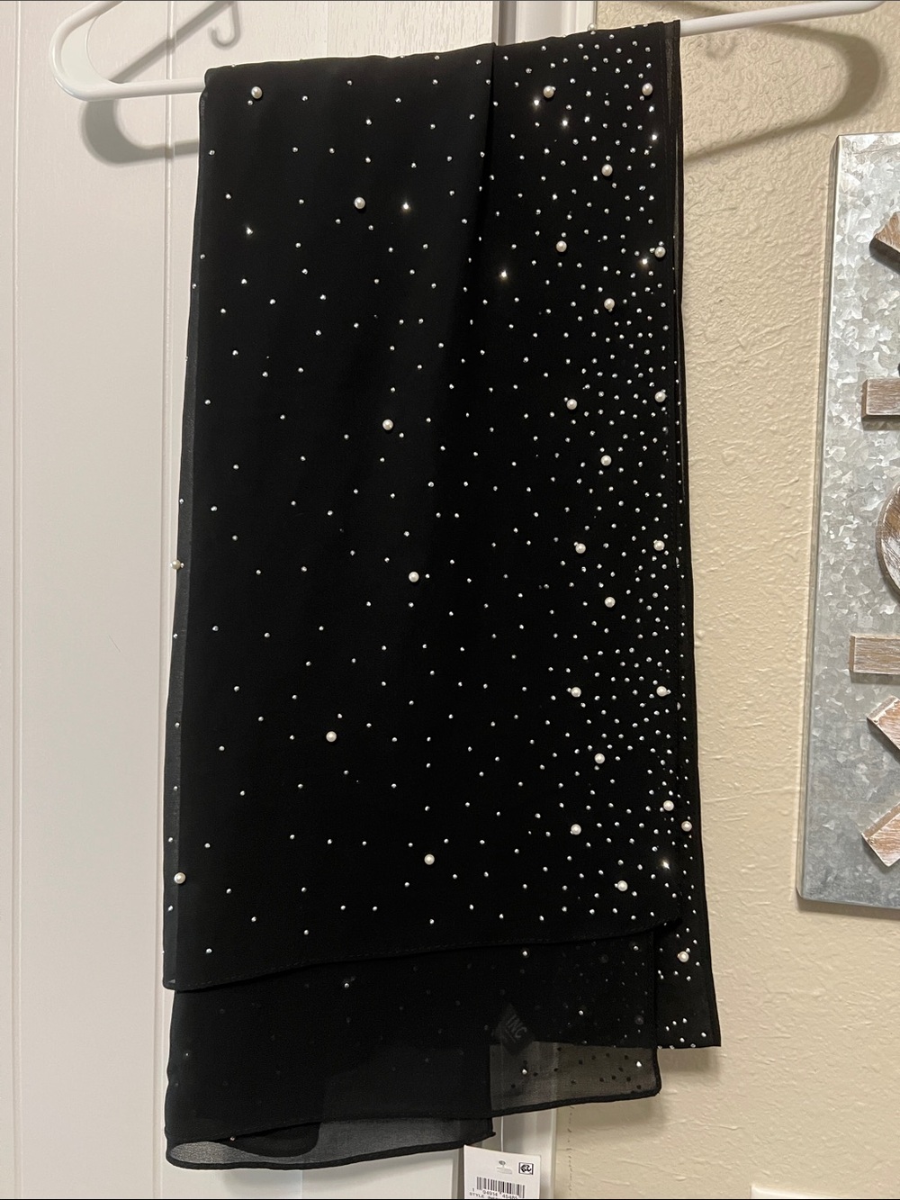 NWT INC Black Embellished Wrap